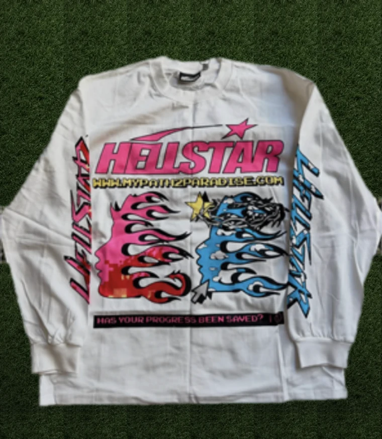 White Hatstar long-sleeve tee on turf